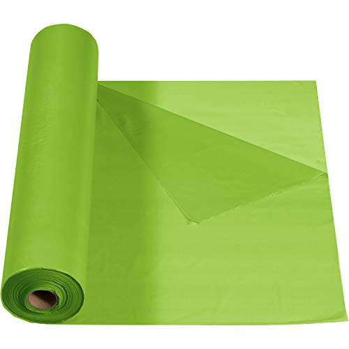 Creative Converting Touch of Color Folded Plastic Banquet Roll, 250', Fresh Lime