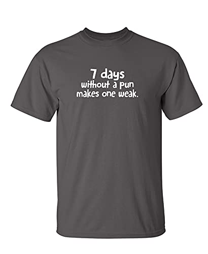 Book Cover 7 Days Graphic Novelty Sarcastic Funny T Shirt L Charcoal