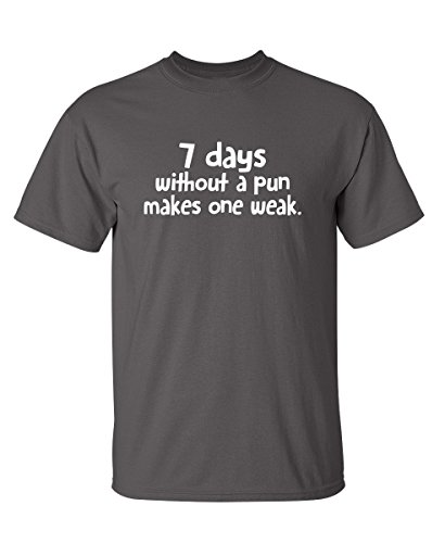 Book Cover 7 Days Graphic Novelty Sarcastic Funny T Shirt XL Charcoal