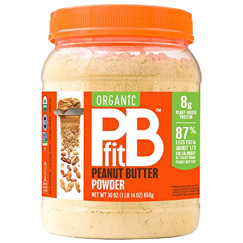 Book Cover PBfit All-Natural Organic Peanut Butter Powder, Powdered Peanut Spread from Real Roasted Pressed Peanuts, 8g of Protein (30 oz.)