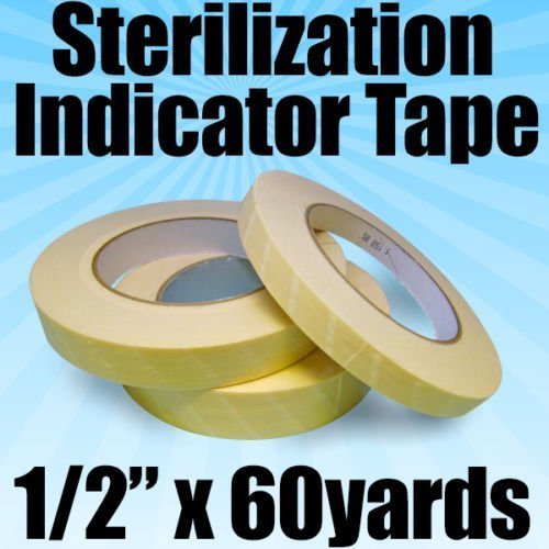 Starryshine 60 Yards (1/2" INCH) Autoclave Sterilization Indicator Tape Tattoo Dental (1 Roll)
