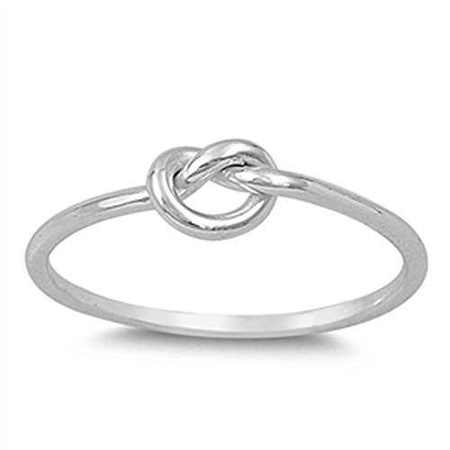 CHOOSE YOUR COLOR Sterling Silver Knot Ring