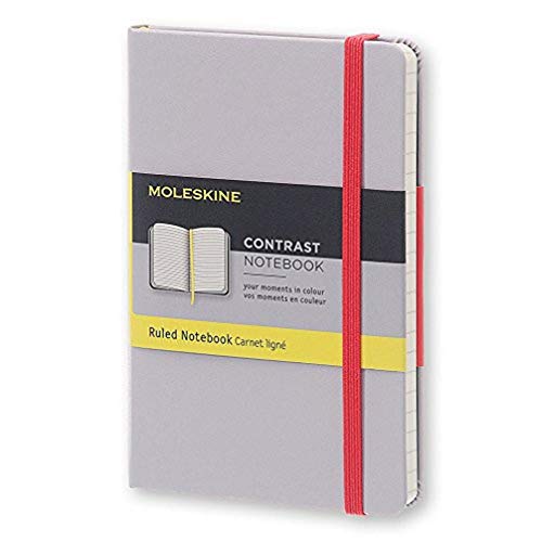 Book Cover Moleskine Contrast Limited Collection Ruled Hard Aster Grey (Pocket size Edition)