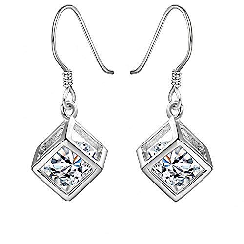 Hosaire Dangle Earrings Elegant Shining Crystal Drop Hook Earrings for Women's Jewelry