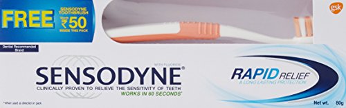Sensodyne Sensitive Toothpaste Rapid Relief - 80 gm Free Toothbrush