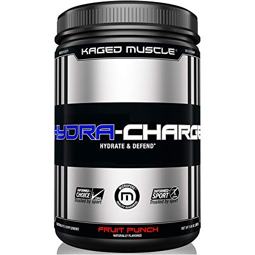 KAGED MUSCLE, HYDRA CHARGE Premium Electrolyte Powder, Hydrate, Pre Workout, Post Workout, Intra Workout, Fruit Punch, 60 Servings