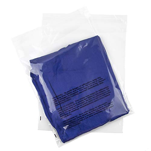 Poly Bags with Suffocation Warning 11x14 - Resealable - 200 Pack - Clear Poly Bags 11x14" - Packaging Bags - Retail Supply Co