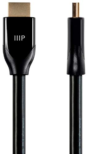 Monoprice Certified Premium HDMI Cable - Black - 15 Feet | 4K@60Hz, HDR, 18Gbps, 26AWG, YUV 4
