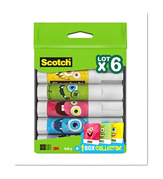 Scotch Lot de 6 Bâtons de Colle 8g + 1 Boîte Métal