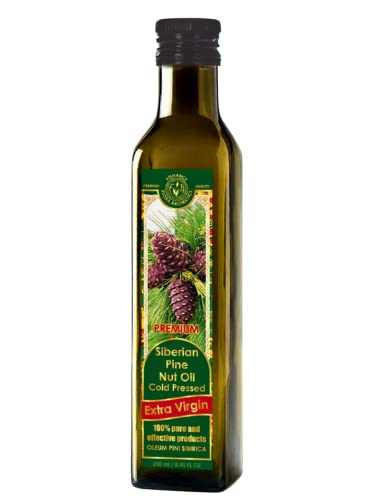 Siberian Pine Nut Oil Cold Pressed Extra Virgin 8.45 fl oz/250 ml