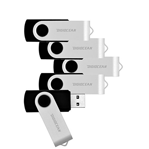 Hibeam 32 GB USB 3.0 Flash Drives -(5 -Pack), Black