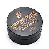 VIKINGS BLADE Luxury Shaving Cream, Sandalwood & Western Red Cedar, Silky Buttery Smooth, Surfactant Base. Refreshing, Clean, Close, FOAMING Shave Cream