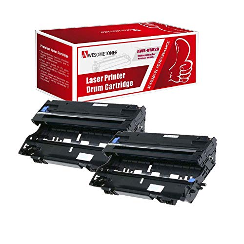 Awesometoner Compatible Drum Cartridge Replacement for Brother DR820 use with DCP-L5500DN, DCP-L5600DN, DCP-L5650DN, HL-L5000D, HL-L5100DN, HL-L5200DW, HL-L5200DWT, HL-L6200DW (Black, 2-Pack)