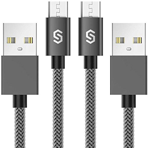 Micro USB Cable Android Charger - Syncwire [2-Pack 3.3ft] Super-Durable Nylon Braided Fast Sync&Charging Cord