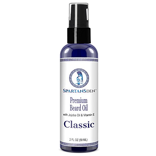 Spartans Den Premium Beard Oil | Vitamin E & Jojoba Oil Enriched | 2oz Classic Scent