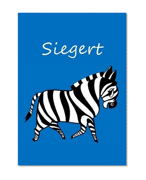 Siegert: individualisiertes Malbuch / Notizbuch / Tagebuch - Zebra - A4 - blanko (German Edition)