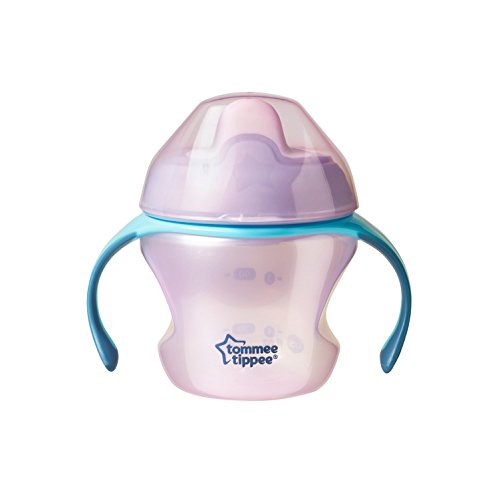Tommee Tippee Closer to Nature First Sips Transition Cup, BPA-Free, 4+ Months, Non-Spill, Pink, 5 Ounce, 1 Count