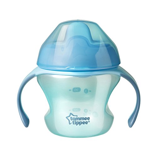 Tommee Tippee Closer to Nature First Sips Transition Cup, BPA-Free, 4+ Months, Non-Spill, Blue, 5 Ounce, 1 Count