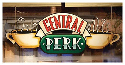 Culturenik Friends Central Perk Cafe Window Coffee Cup Logo TV Television Show Poster Print 12 by 24