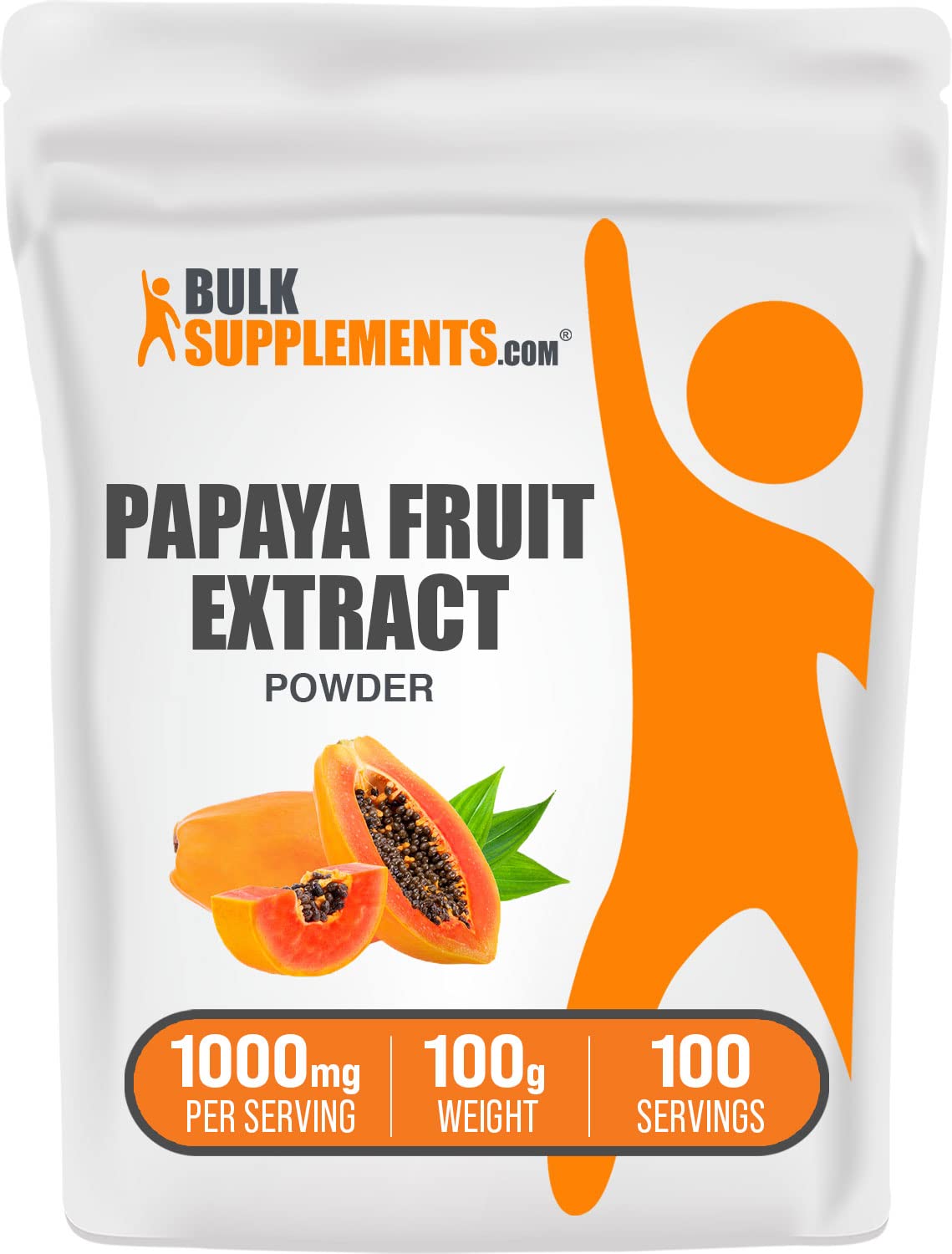 BULKSUPPLEMENTS.COM Papaya Extract Powder - Carica Papaya - Papaya Extract - Papaya Powder - Papaya Enzymes Powder - 1000mg of Papaya Fruit Extract per Serving (100 Grams - 3.5 oz) 3.5 Ounce (Pack of 1)