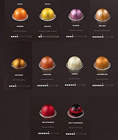 Book Cover Nespresso Vertuoline - The Mild Sampler Coffee & Espresso Capsules Pods: One Capsule of Each Mild Coffee Flavor Blend for a Total of 10 Capsules - Includes Flavored and Breakfast Blends
