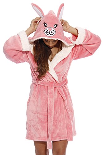 Just Love Critter Robe Sherpa Trim Velour Robes for Women