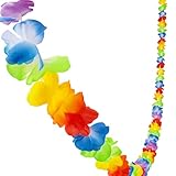 GIFTEXPRESS 36 feet Jumbo Plastic Flower Lei Garland/ Hawaiian Floral Border/ Luau Party Flower Garland/Hawaiian Party Garland/Luau Party Decoration