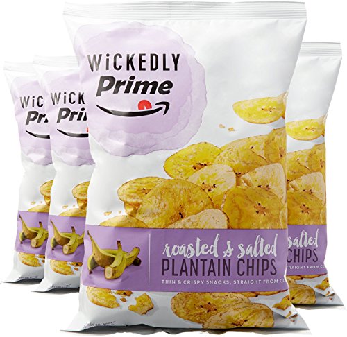 Book Cover Wickedly Prime Plantain Chips, Roasted & Salted, 12 Ounce (Pack of 4)