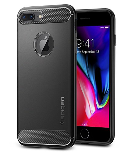 Spigen Rugged Armor Designed for iPhone 8 Plus Case (2017) / Designed for iPhone 7 Plus Case (2016) - Black