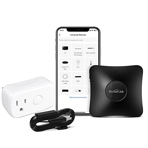 BroadLink WiFi Smart Home Hub, IR RF All in One Automation Learning Universal Remote Control Compatible for Apple Android Smartphone