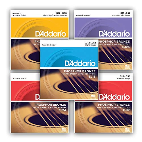 D'Addario EJ26-3D String for Musical Instrument Guitar Acoustic Steel 18 Pieces - Strings for Musical Instruments (Guitar, Steel, Acoustic, 18 Pieces)
