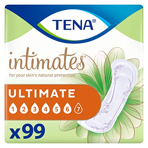 Book Cover TENA Intimates Ultimate Absorbency Incontinence/Bladder Control Pad, Regular Length, 99 Count (Packaging May Vary)