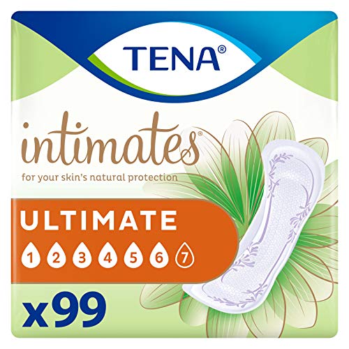 TENA Intimates Ultimate Absorbency Incontinence/Bladder Control Pad, Regular Length, 99 Count (Packaging May Vary)