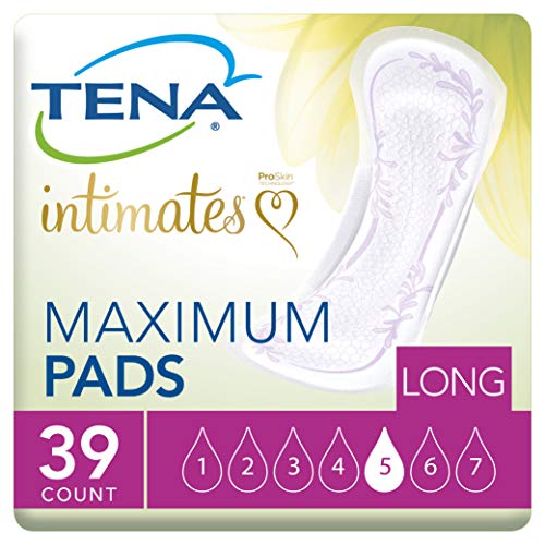 Tena Intimates Heavy Long Incontinence Pad for Women, 39 Count (Pack of 3) - (Packaging May Vary)