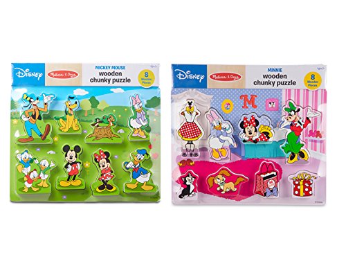 Melissa & Doug Disney Mickey Mouse and Minnie Mouse Chunky Puzzle (8 pcs)
