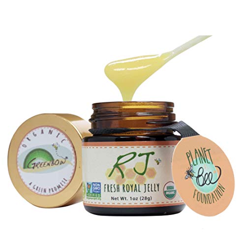 GREENBOW Organic Fresh Royal Jelly - 100% USDA Certified Organic, Pure, Gluten Free, Non-GMO Royal Jelly - One of The Most Nutrition Packed Diet Supplements - (28g)