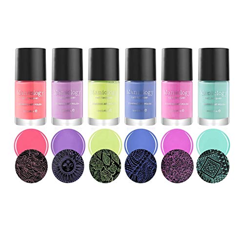 Maniology (formerly bmc) Electric Pastel Creative Art Stamping Polishes - Electro Glo Collection