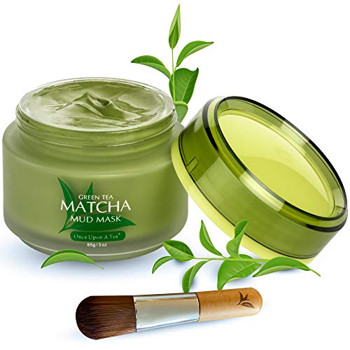 Book Cover Green Tea Matcha Facial Mud Mask, Removes Blackheads, Reduces Wrinkles, Nourishing, Moisturizing, Hydrating, Improves Overall Complexion, Best Antioxidant, For Younger Looking Skin, All Skin Types, Facial Pore Minimizer