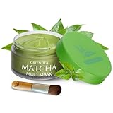 Green Tea Matcha Facial Mud Mask, Removes Blackheads, Reduces Wrinkles, Nourishing, Moisturizing, Improves Overall Complexion, Best Antioxidant, For Younger Looking Skin, All Skin Types, Facial Pore Minimizer