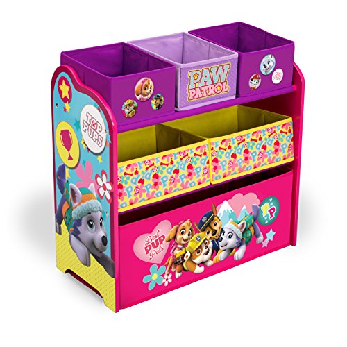 Delta Children Multi-Bin Toy Organizer, Nick Jr. PAW Patrol - Skye & Everest