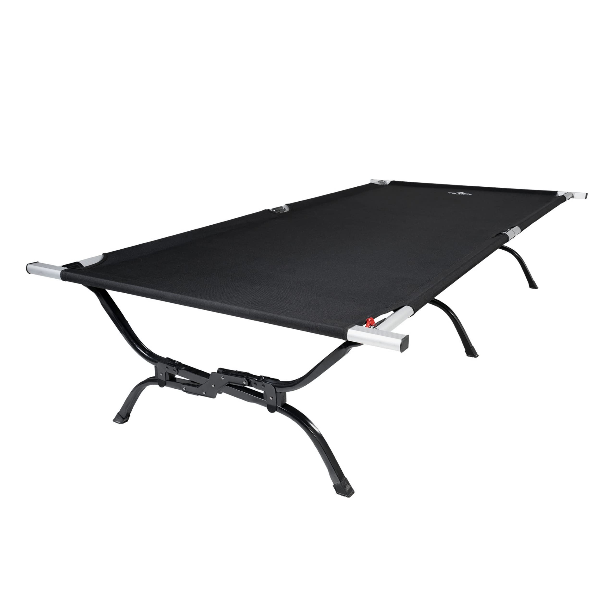 TETON Sports Camping Cot with Patented Pivot Arm - Folding Camping Cot for Car & Tent Camping - Durable Canvas Sleeping Cot - Portable Camping Accessory - 86" x 45" - Outfitter XXL TETON Sports Outfitter XXL Camping Cot with Patented Pivot Arm