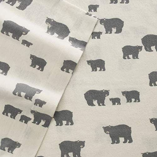 Eddie Bauer Bear Family Twin Flannel Sheet Set