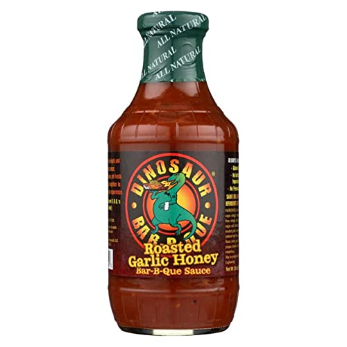 Book Cover Dinosaur-Honey BBQ Roasted Garlic Sauce 19.0 OZ(Pack of 2)