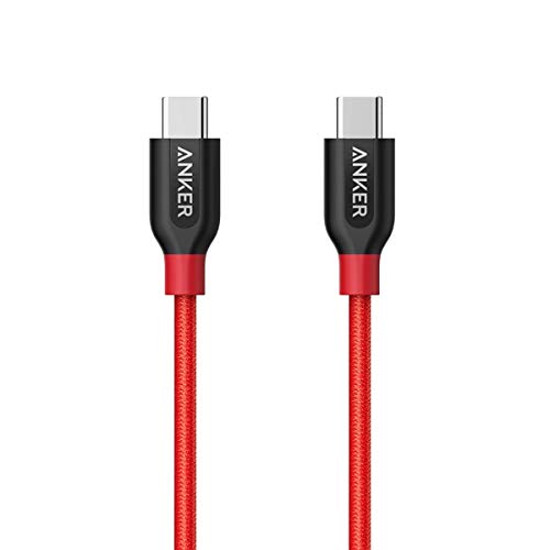Book Cover USB C to USB C Cable, Anker Powerline+ USB C to USB C Cord (3ft), Power Delivery PD Charging for MacBook, Huawei Matebook, iPad Pro 2020, Chromebook, Pixel, Switch, and More Type-C Devices(Red)