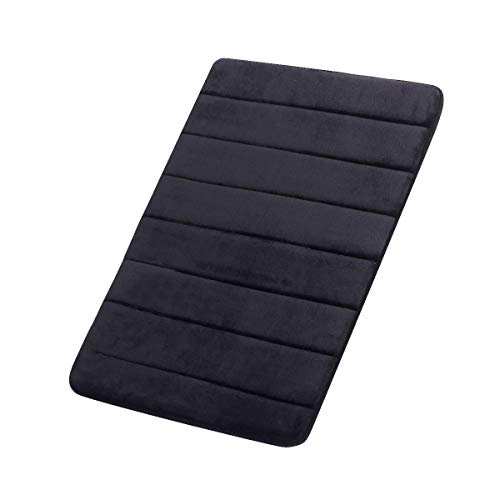 Book Cover FINDNEW Non-Slip Soft Microfiber Memory Foam Bath Mat,Toilet Bath Rug,with Anti-Skid Bottom Washable Quickly Drying Bathroom mats (20