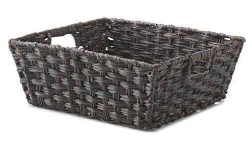Whitmor Split Rattique Shelf Tote-Driftwood, Brown