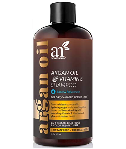 ArtNaturals argan oil shampoo hair growth stimulating, volume shampoo for hair loss, thin and thinning hair-with Aloe Vera, sulfate-free 473 ml