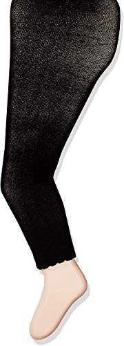 Jefferies Socks Girls' Little Cotton Footless Tights with Scalloped Edge