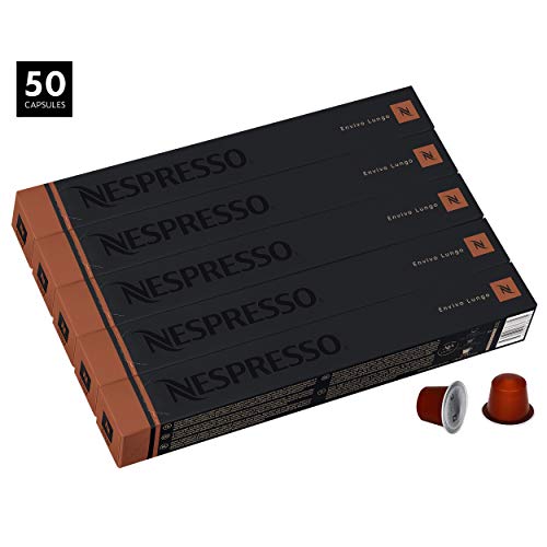 Book Cover Nespresso Volluto OriginalLine Capsules, 50 Count Espresso Pods, Light Roast Intensity 4 Blend, Brazilian & Colombian Arabica Coffee Flavors
