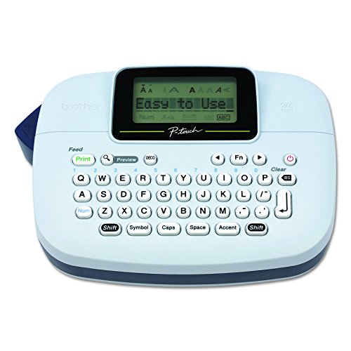 Book Cover Brother P-touch, PTM95, Handy Label Maker, 9 Type Styles, 8 Deco Mode Patterns, White